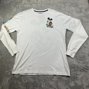 Vintage Disney Mickey Mouse Long Sleeve Tee Shirt Men's XL